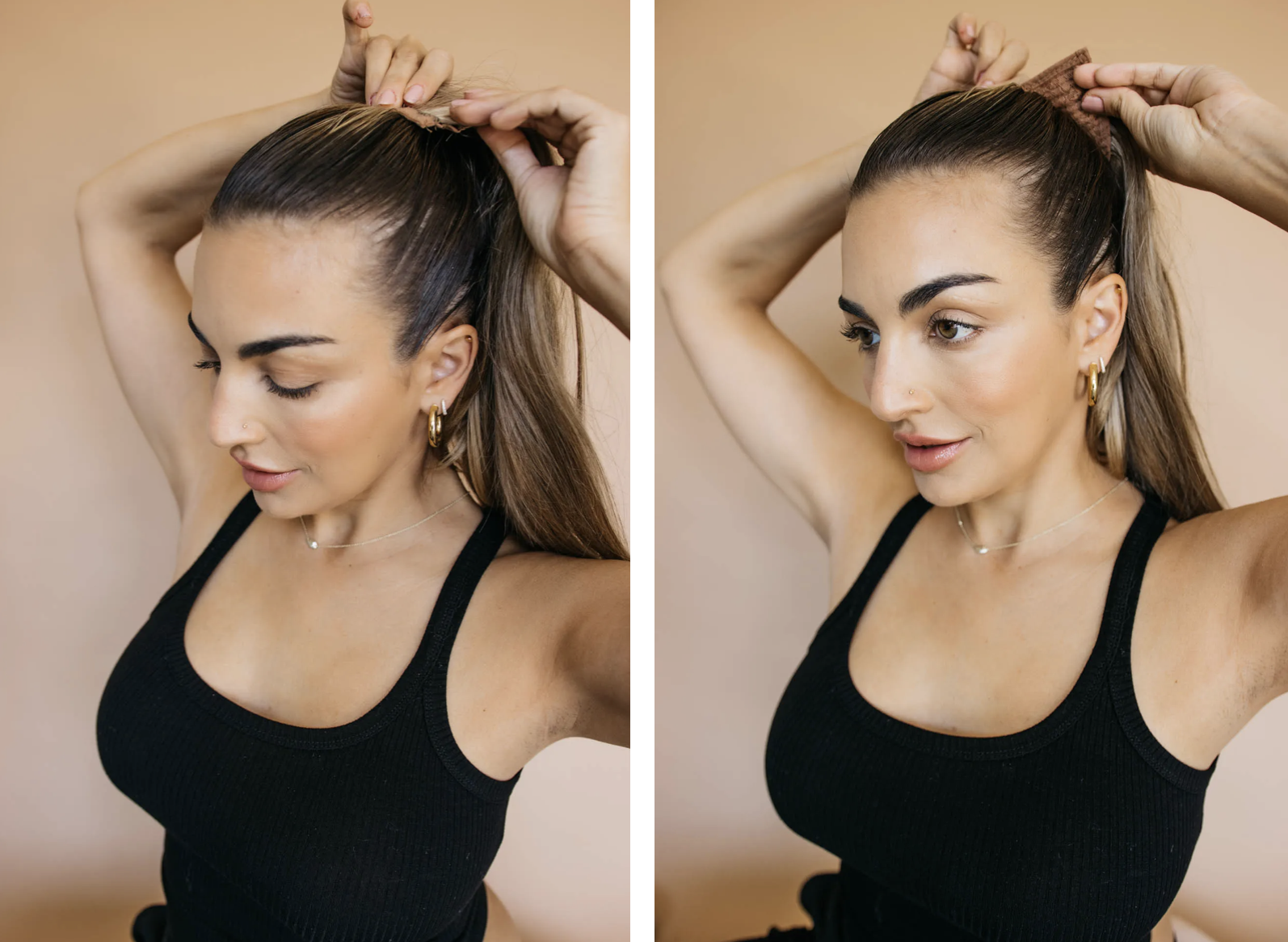 Cashmere Hair Ponytail Hair Extension Application