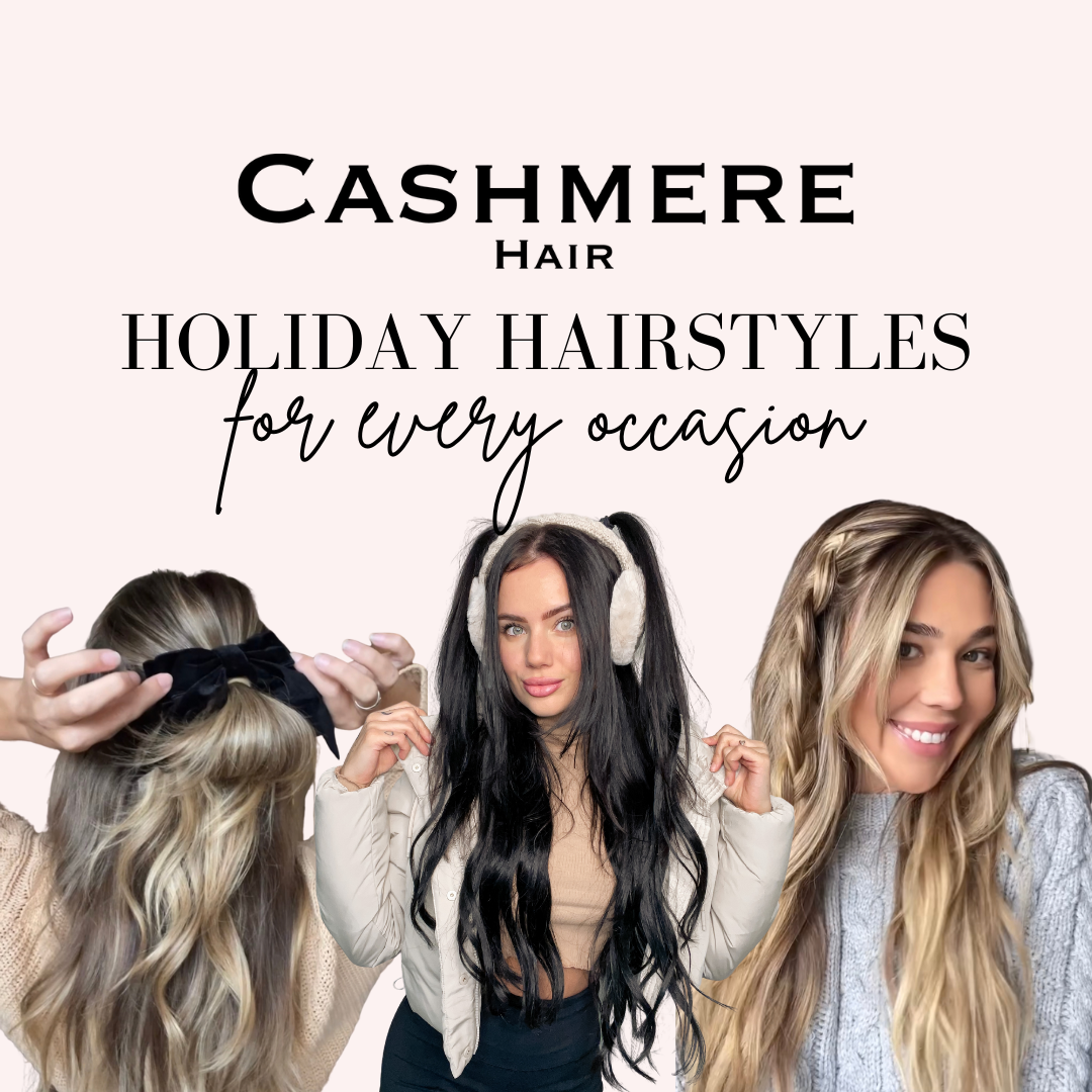 cashmere hair holiday hairstyle for every occasion with three girls in holiday hairstyles
