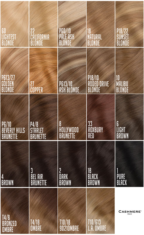 Brunette Color Chart