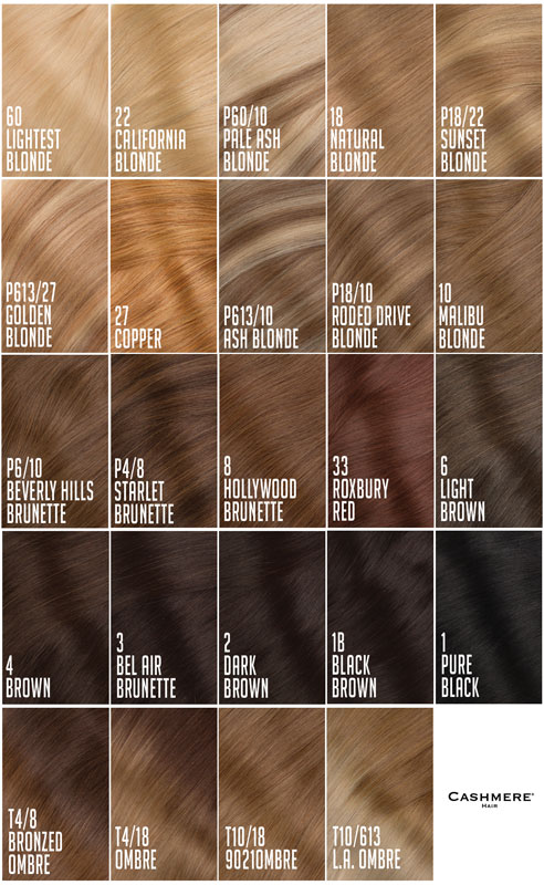 Brunette Hair Color Chart