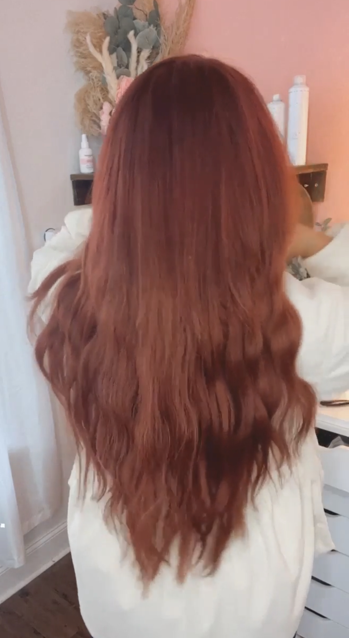 girl showing back of hair blended with Cashmere Hair Extensions