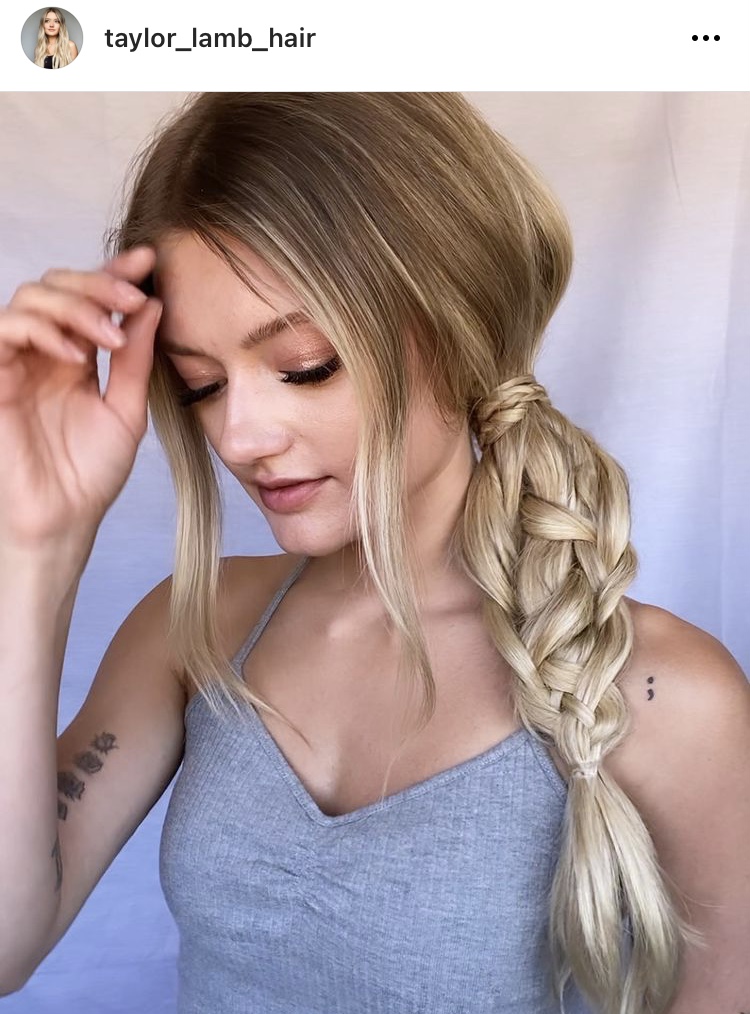 braid hair then clip in extensions