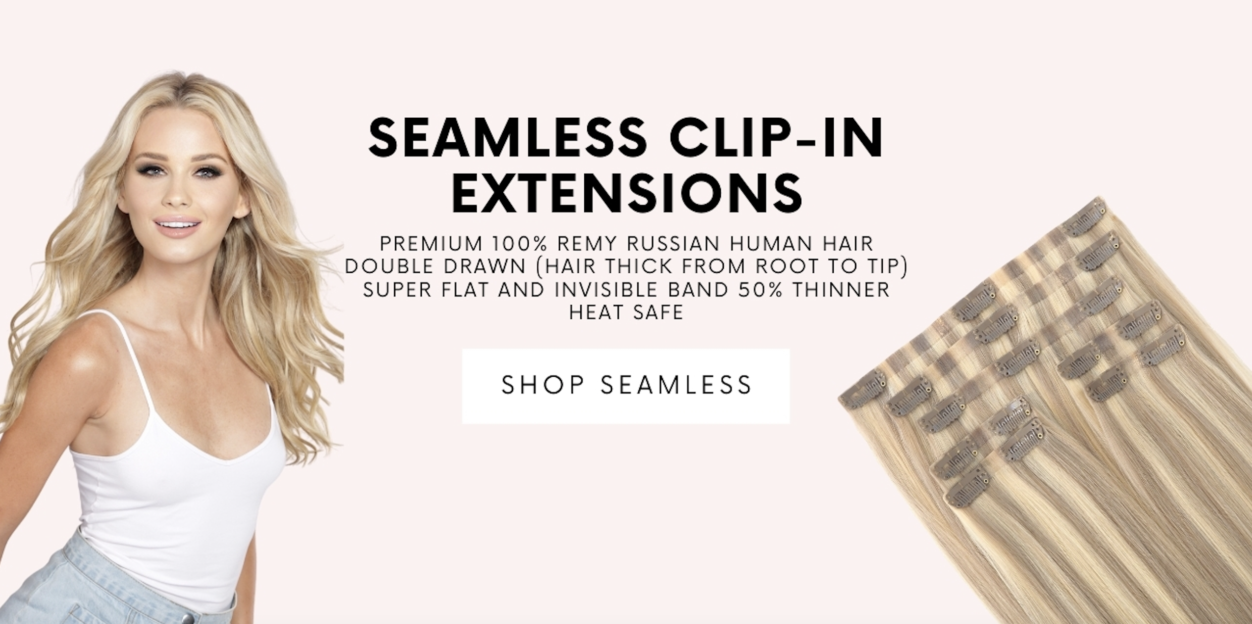 Cashmere Hair Seamless Clip In Extensions