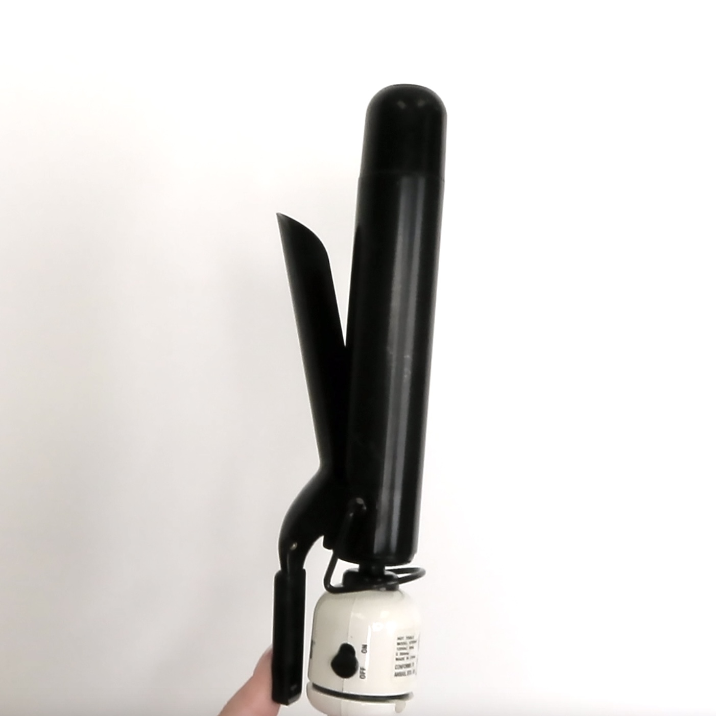 hot tools curling iron with clamp