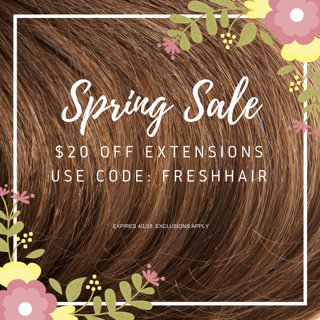 Cashmere Hair Spring Sale $20 off