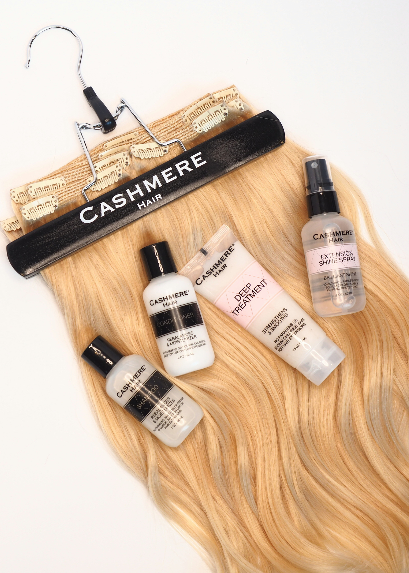 cashmere hair classic extensions with haircare set 