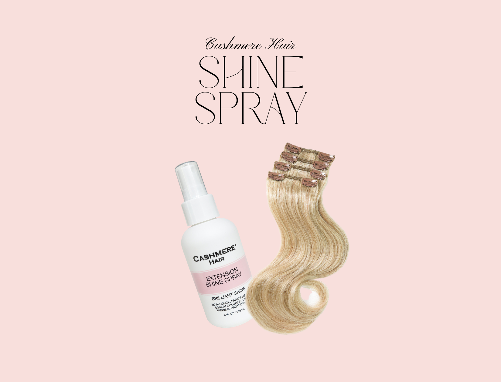 Cashmere Hair shine spray bottle with fill ins 